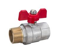 Pratiche valvole in ottone robuste da 2,5 cm con maniglia ad ala disegna PN30 accessorio per sistemi di acqua calda e fredda e spegnimento del tubo idraulico a tenuta stagna