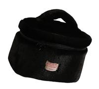 Pratici e robusti sacchetti per il trucco in peluche con cerniera accessorio alla moda per gli amanti della bellezza Organizzazione Borsa portaoggetti alla moda, Nero