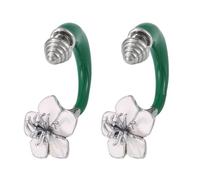Pratici orecchini in acciaio inox 3D a forma di camelia, accessori per le donne, comodi e di lunga durata, design floreale, Medio, come descritto, come descritto