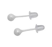 Pratici orecchini rotondi in bioceramica per orecchio e naso, in bioplast, flessibili, fermi per piercing all'orecchio, robusti materiali bioceramicdi, Misura unica, come descritto, come descritto