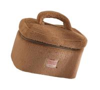 Pratici robusti sacchetti di trucco in peluche con cerniera accessorio alla moda per gli amanti della bellezza Organizzazione Travel Makeup Bag, Marrone, Taglia unica