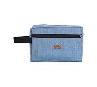Pratici sacchetti di trucco degli accessori del tessuto di Oxford con le maniglie multi scomparto cosmetico organizzato per i viaggiatori viaggiano la borsa essenziale, blu cielo, Bellezza di massa