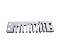 Pratico 10 fori Blues Harmonica Metal Texture Harmonica Componente Riparazione Parte Perfetto Per Live Shows Esercizio Tuning Pettine