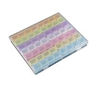 Pratico 56 Griglia Gioielli Organizer Box Indipendente Strass Perline di Cristallo Organizzatore Contenitore Piccole Parti di Stoccaggio