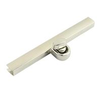 Pratico 9 5 cm chiusura a sacchetto in metallo Twist Lock Forder per borse di ricambio sicuro trasportatore di lusso, argento
