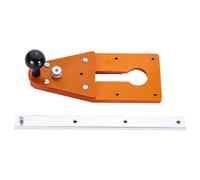 Pratico accessorio per fresa per smussare le fessure in acciaio inox, guide a regolazione rapida, strumento ergonomico per la lavorazione del legno, piastra di base ispessita, strumento per il taglio