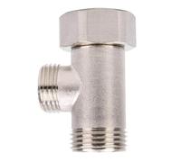 Pratico adattatore per deviatori d'acqua a forma di T, costruzione in ottone per soffione doccia, bidet, camper, impianto idraulico
