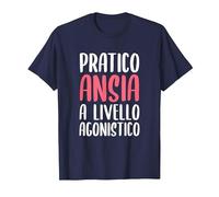 Pratico Ansia A Livello Agonistico Maglietta, Uomo, Navy, L