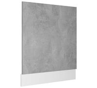 Pratico armadio da cucina dal design semplice e funzionalità: cornice per lavastoviglie Lione in grigio cemento 59,5 x 3 x 67 cm in legno come pensile effetto quercia