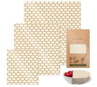 Pratico assortimento di 3 confezioni di cera d'api, resistenti, multifunzionali, soluzioni per la conservazione degli alimenti, accessori per la casa