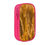 Pratico astuccio con stampa di campo di grano, multi-scomparto, per ufficio, viaggi, scuola, arte e uso quotidiano, rosa, Taglia unica, Con tasca per il