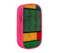 Pratico astuccio multiscomparto con stampa patchwork africana per ufficio, viaggi, scuola, arte e uso quotidiano, rosa, Taglia unica, Con tasca per il