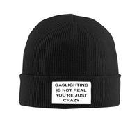 Pratico Berretto da Notte Funny Gaslighting is Not Real Beanie Cappello Morbido Teschio Cappello per Chemio Sci Correre