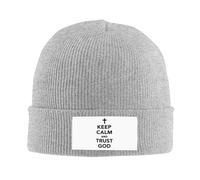 Pratico Berretto Running Keep Calm And Trust God Berretto Invernale Unisex Cappello Lavorato per Uomo All'aperto Sci