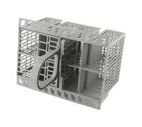 Pratico Cestello For Posate, Compatibile Con Lavastoviglie Bauknecht, Indesit, Hotpoint, Grigio, Manico Staccabile, Facile Da Pulire.