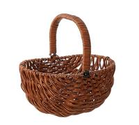 Pratico cestino multifunzionale intrecciato a mano per fiori, pane, frutta, verdura, campeggio, sala studio