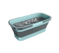 Pratico cestino rettangolare per acqua, cestino da picnic salvaspazio, secchio pieghevole con manico, secchio pieghevole per la depurazione 'acqua, portatile, ergonomico da maneggiare, pieghevole