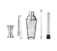 Pratico Cocktail Vetro Da 400 Ml Shaker Set Baristi Set Con Cucchiaio Vetro Per Miscelazione Per La Casa E L'uso Professionale Attrezzature Mixology Professionali