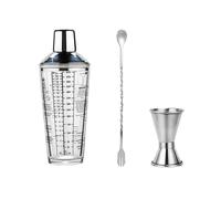 Pratico Cocktail Vetro Da 400 Ml Shaker Set Baristi Set Con Cucchiaio Vetro Per Miscelazione Per La Casa E L'uso Professionale Attrezzature Mixology Professionali