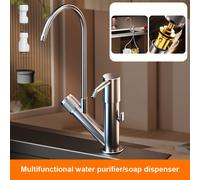 Pratico Dispenser Sapone Lavello Cucina con Funzione di Collegamento Diretto Acq