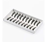 Pratico e pratico 10 paia di ciglia finte naturali fatte a mano alla lunga estensione di ciglia lunghe ed eleganti e popolari