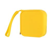 Pratico e robusto portamonete in silicone, decorazione per donne e studenti alla moda per uso quotidiano, Giallo