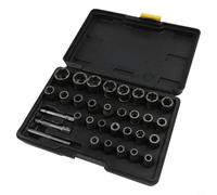 Pratico kit di 32 estrattori per bulloni danneggiati per riparazioni automobilistiche, include adattatori da 1/4 e 3/8