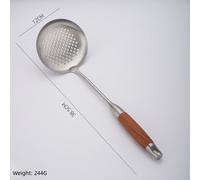Pratico manico in legno wok spatola skimmer cucchiaio utensili da cucina