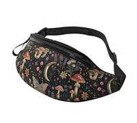 Pratico Marsupi Da Donna Mushroom Flower Mystical Moth Marsupi Moto Multiuso Fanny Pack Bag Per Passeggiate Viaggio Fitness 14X35Cm