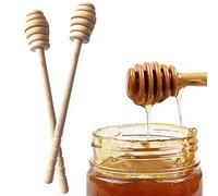 Pratico mestolo per miele di legno Mescolatore con design a solchi profondi Utensile da cucina monopezzo ecologico mescolare