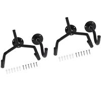 Pratico Metallo Orizzontale Chitarra Basso Gancio Da Parete Sicurezza Supporto Da Parete Slatwall Nero 2 Pz