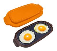 Pratico metallo silicone microonde colazione Maker doppia camera uova e carne fornello per dormitori piccole cucine viaggio amichevole colazione cucina gadget
