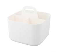Pratico organizer impilabile con manico per un utilizzo efficiente dello spazio (bianco)