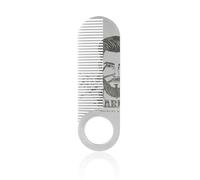 Pratico pettine per baffi in metallo per uomo, compatto e portatile, essenziale per lo styling e la manutenzione della barba, pettine da barba in acciaio inossidabile
