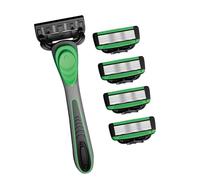 Pratico Rasoio Manuale Degli Uomini Con Manico In Gomma 7 Strati Blading Uomo Grooming Tool 5 Ulteriore Lama Inclusa Multi Strato