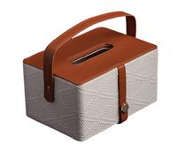 Pratico robusto dispenser di fazzoletti in pelle PU con cassetti per uso soggiorno o ufficio forniture tavolo da pranzo accessorio