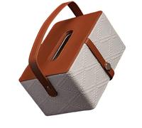Pratico robusto dispenser di fazzoletti in pelle PU con cassetti per uso soggiorno o ufficio forniture da scrivania organizer scatola
