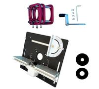 Pratico Router Ascensore e Alluminio Inserto Piastra Set Controllo Manuale 51mm Colpi Lavorazione Del Legno Banchi Attrezzatura Manuale Router Ascensore con Piastra