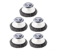 Pratico set di 5 lavapiatti con sfera in acciaio inox e manico in polipropilene, per le normali esigenze di pulizia della cucina a casa