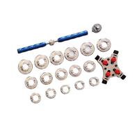 Pratico set di riparazione per orologi in acciaio con dimensioni compatte 31 x 20 x 4 cm e peso 1350 g che garantiscono stabilità sui banchi da lavoro Strumenti per orologi facile da aprire