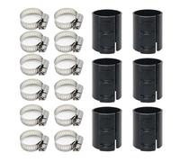 Pratico set fissaggio per sedia da ufficio con 6 clip in plastica e 12 fascette stringitubo in metallo Comodo accessorio per uso domestico Fascette stringitubo in metallo