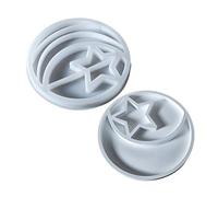 Pratico stampo in silicone morbido e robusto a forma di stella e luna per realizzare vassoi creativi per organizzare la casa, uso quotidiano e casual, stampo per gioielli