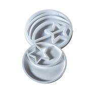 Pratico stampo in silicone morbido e robusto a forma di stella per realizzare vassoi creativi per organizzare la casa uso quotidiano casual stampo a rilascio facile