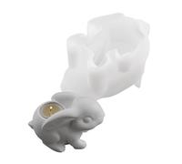 Pratico stampo in silicone per barattoli con supporto in resina a forma di coniglio, adatto per realizzare regali e stampi unici in resina