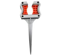 Pratico supporto guida per tubo a testa appuntita Rullo superiore Ferro da giardino Durevolezza Strumento posizionamento del tubo ' acqua da giardino