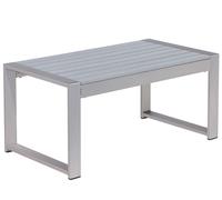 Pratico tavolino in alluminio da giardino 90 x 50 cm grigio chiaro Salerno