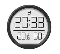 Pratico timer digitale per la casa, che offre un facile accesso all'ora corrente insieme alle misurazioni ambientali (nero)