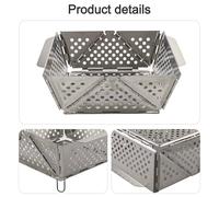 Pratico Utensile da Cucina Pieghevole Colino e Cestello Portaoggetti per BBQ