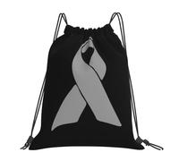 Pratico Zaino Pieghevole Brain Cancer Awareness Gray Ribbon Leggero Zaino per Scuola 36x42cm per Camping,Scuola,Sport all'aperto