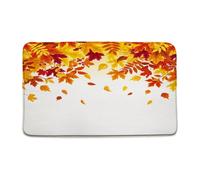 Pratico Zerbino Fall Maple Leaves Autumn Farmhouse Fallen Leaves Berry Rustic l Scenery Thanksgiving Harvest Holiday Soft Plush Passatoia Tappetino per la cucina 40×60cm per Doccia,Corridoio,Bagno